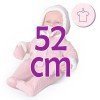 Tenue pour poupée Antonio Juan 52 cm - Collection Mi Primer Reborn - Combinaison rose avec capuche et moufles
