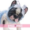 Poupée animal Así 32 cm - Lilly le Bouledogue avec culotte bleue