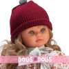 Poupée Así 57 cm - Pepa avec robe à fleurs et chapeau de laine marron