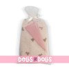 Compléments pour poupée Asi - Así Dreams - Collection Teddy musa rose - Ensemble couette et oreiller 56x31 cm