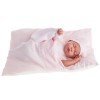 Poupée Antonio Juan 40 cm - Luna avec housse oreiller rose