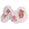 Poupée Antonio Juan 40 cm - Born pink Nica avec couverture