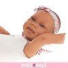 Poupée Antonio Juan 42 cm - Poupée métisse nouveau-née fille avec maillot de bain blanc