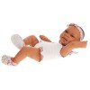 Poupée Antonio Juan 42 cm - Poupée métisse nouveau-née fille avec maillot de bain blanc