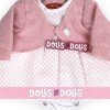 Tenue de poupée Antonio Juan 33-34 cm - Ensemble imprimé carré rose avec veste rose