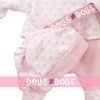 Tenue de poupée Antonio Juan 26-27 cm - Barboteuse rose à pois avec chapeau