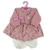Tenue de poupée Antonio Juan 40-42 cm - Robe imprimée rose avec veste rose