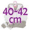 Tenue de poupée Antonio Juan 40-42 cm - Tenue marron avec veste imprimée avec chaussons