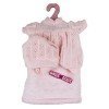 Tenue de poupée Antonio Juan 33-34 cm - Ensemble tricot rose avec bonnet et couverture
