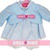 Tenue de poupée Antonio Juan 33-34 cm - Robe hexagones bleus et blancs avec veste bleue
