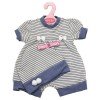 Tenue pour poupée Antonio Juan 40-42 cm - Barboteuse rayée bleue avec chapeau