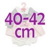 Ensemble pour poupée Antonio Juan 40-42 cm - Robe rose clair à pois gris et veste grise