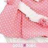Tenue de poupée Antonio Juan 40-42 cm - Robe imprimée à pois avec serre-tête