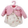 Tenue de poupée Antonio Juan 33-34 cm - Tenue imprimée Birdy avec veste rose