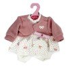 Tenue de poupée Antonio Juan 33-34 cm - Tenue à imprimé oiseau avec veste rose
