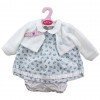 Tenue de poupée Antonio Juan 40-42 cm - Robe imprimée fleurie avec veste blanche