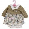 Tenue de poupée Antonio Juan 40-42 cm - Robe imprimée de fleurs avec veste marron
