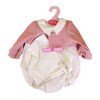 Tenue de poupée Antonio Juan 40-42 cm - Tenue imprimée à pois avec veste et chapeau roses