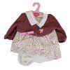 Tenue de poupée Antonio Juan 40-42 cm - Tenue imprimée étoiles avec veste grenat