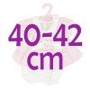 Tenue de poupée Antonio Juan 40-42 cm - Tenue imprimée rose à pois avec serre-tête