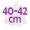 Tenue de poupée Antonio Juan 40-42 cm - Tenue imprimée de fleurs avec veste rose