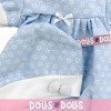 Tenue de poupée Antonio Juan 40-42 cm - Barboteuse bleue à imprimé étoiles avec bonnet