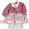 Tenue de poupée Antonio Juan 40-42 cm - Tenue imprimée de fleurs avec veste rose