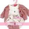 Tenue de poupée Antonio Juan 40-42 cm - Collection Sweet Reborn - Tenue imprimée de fleurs avec chaussons