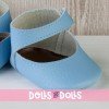 Compléments pour poupée Así 36 à 40 cm - Chaussons bleu clair pour poupée Guille, Koke et Nelly