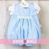 Tenue pour poupée Así 43 cm - Barboteuse bleu clair à pois blancs pour poupée Pablo