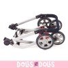 Landau Mika 74,5 cm transformable en poussette pour poupées - Bayer Chic 2000 - Marine-Corail à pois