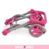 Landau Mika 74,5 cm transformable en poussette pour poupées - Bayer Chic 2000 - Dots Pink