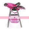 Chaise haute pour poupées jusqu'à 55 cm - Bayer Chic 2000 - Pinky Balls