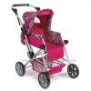 Landau de poupée Road Star 85 cm - Bayer Chic 2000 - Motif fuchsia et perles