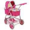 Emotion 2 en 1 landau de poupée 77 cm - Combinaison chaise et nacelle - Bayer Chic 2000 - Fuchsia et bulles colorées