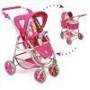 Emotion 2 en 1 landau de poupée 77 cm - Combinaison chaise et nacelle - Bayer Chic 2000 - Fuchsia et bulles colorées