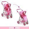 Emotion 2 en 1 landau de poupée 77 cm - Combinaison chaise et nacelle - Bayer Chic 2000 - Dots Pink