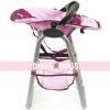 Chaise haute pour poupée jusqu'à 55 cm - Bayer Chic 2000 - Pois rose framboise