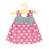 Tenue de poupée Nenuco 42 cm - Robe rose avec coeurs avec lien