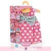 Tenue de poupée Nenuco 42 cm - Robe rose avec coeurs avec lien