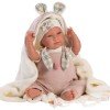 Poupée Llorens 42 cm - Couverture Newborn Crying Mimi avec oreilles