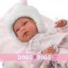 Poupée Llorens 40 cm - Nica avec tenue rose et couverture