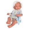 Poupée Así 43 cm - Pablo avec tenue bébé lacée bleue