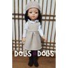 Patron téléchargeable Dolls And Dolls pour poupées Las Amigas - Robe à carreaux avec chemisier