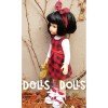 Patron téléchargeable Dolls And Dolls pour poupées Las Amigas - Robe à carreaux avec chemisier