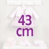 Tenue pour poupée Así 43 cm - Robe rose avec veste plumeti pour María