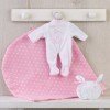 Tenue pour poupée Así 28 cm - Pyjama de lune endormie en rose pour poupée Gordi