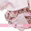 Vêtements pour poupées Llorens 38 cm - Robe imprimée fleurs roses avec veste rose