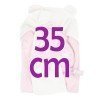 Vêtements pour poupées Llorens 35 cm - Ensemble rose avec capuchon serviette, drap et couche