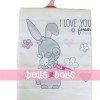 Poupée Antonio Juan Compléments 40-52 cm - Couverture lapin "Je t'aime pour toujours"